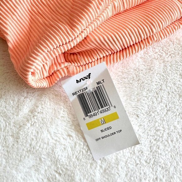 NWT Reef Women's Sliced Off Shoulder Top Swimsuit - Medium - Picture 3 of 9